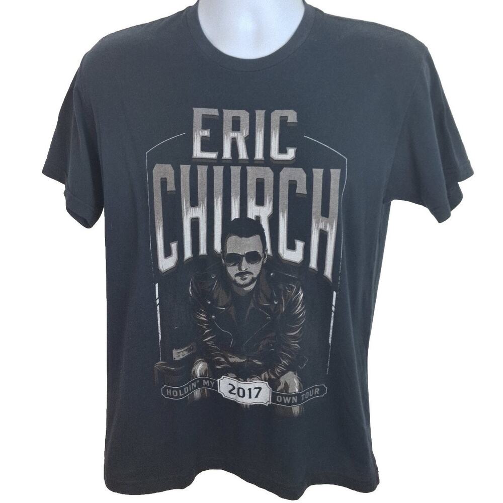 Official Eric Church 2017 Holdin My Own Tour Black Tshirt Size Medium
